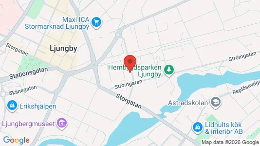 Lägenheter att hyra i Ljungby - kort over placeringen