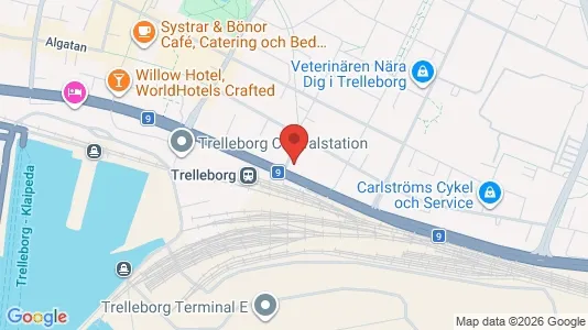 Lägenheter att hyra i Trelleborg - kort over placeringen