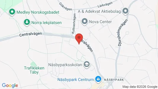 Lägenheter att hyra i Täby - kort over placeringen