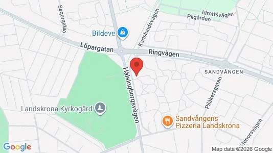 Lägenheter att hyra i Landskrona - kort over placeringen