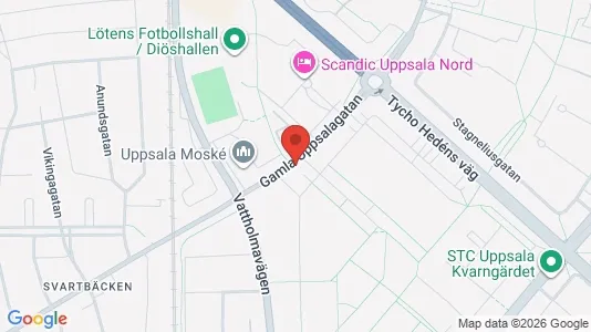 Lägenheter att hyra i Uppsala - kort over placeringen