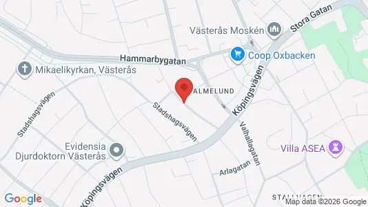 Lägenheter att hyra i Västerås - kort over placeringen