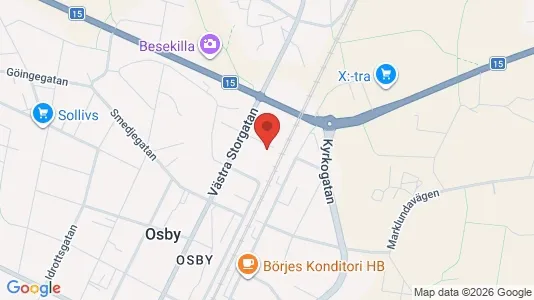 Lägenheter att hyra i Osby - kort over placeringen