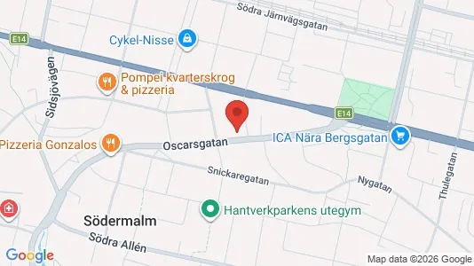 Lägenheter att hyra i Sundsvall - kort over placeringen