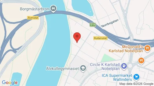 Lägenheter att hyra i Karlstad - kort over placeringen
