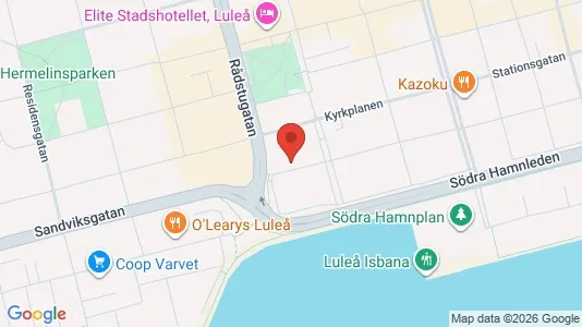 Lägenheter att hyra i Luleå - kort over placeringen