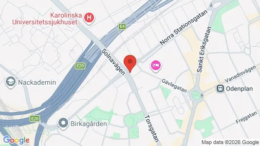 Lägenheter att hyra i Vasastan - kort over placeringen