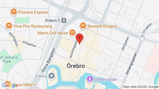 Lägenheter att hyra i Örebro - kort over placeringen