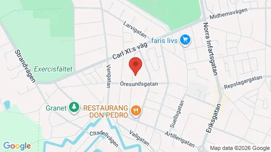 Lägenheter att hyra i Landskrona - kort over placeringen