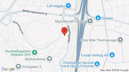 Lägenheter att hyra i Askim-Frölunda-Högsbo - kort over placeringen