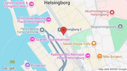 Lägenheter att hyra i Helsingborg - kort over placeringen