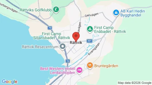 Hus att hyra i Rättvik - kort over placeringen