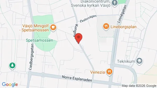Lägenheter att hyra i Växjö - kort over placeringen