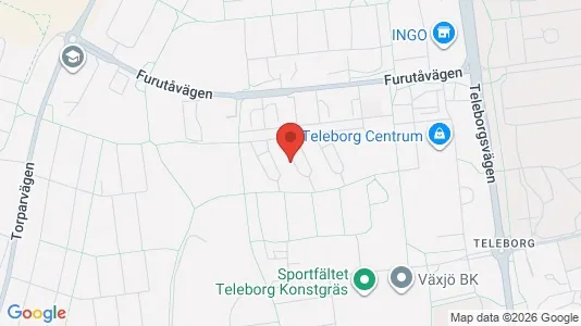 Lägenheter att hyra i Växjö - kort over placeringen