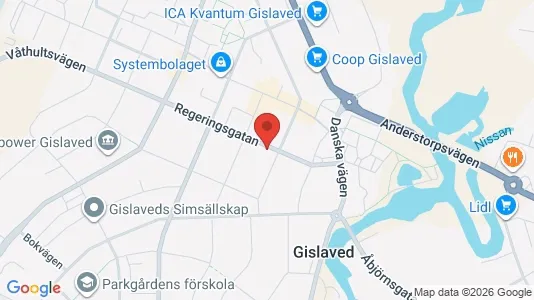 Lägenheter att hyra i Gislaved - kort over placeringen