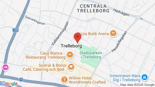 Lägenheter att hyra i Trelleborg - kort over placeringen