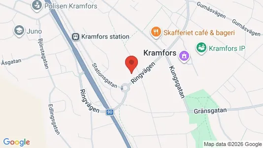 Lägenheter att hyra i Kramfors - kort over placeringen