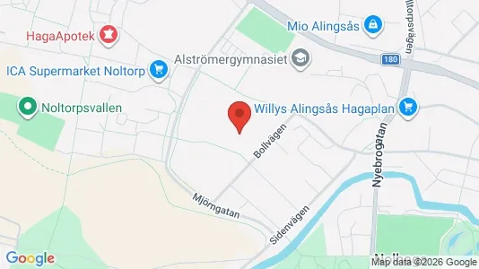 Lägenheter att hyra i Alingsås - kort over placeringen