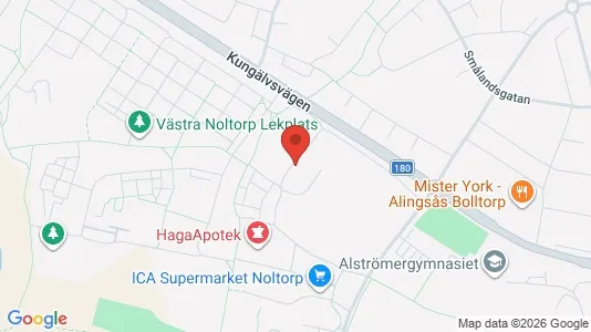 Lägenheter att hyra i Alingsås - kort over placeringen