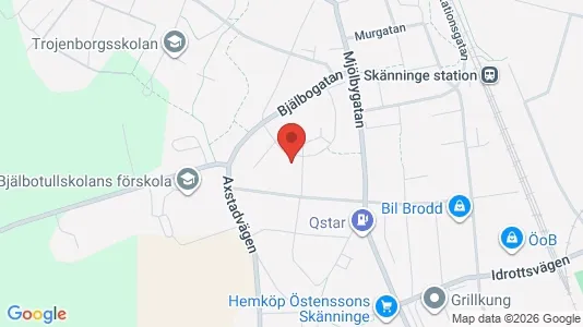 Lägenheter att hyra i Mjölby - kort over placeringen