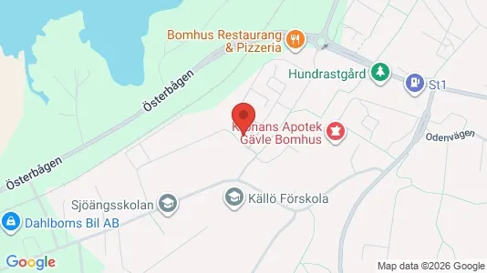 Lägenheter att hyra i Gävle - kort over placeringen