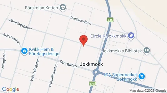 Lägenheter att hyra i Jokkmokk - kort over placeringen