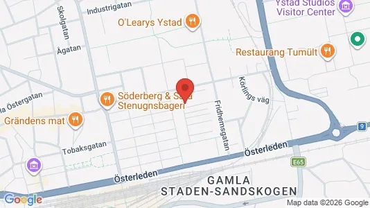 Lägenheter att hyra i Ystad - kort over placeringen