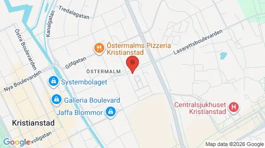 Lägenheter att hyra i Kristianstad - kort over placeringen