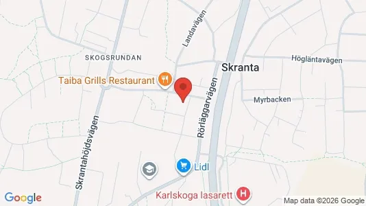 Rum att hyra i Karlskoga - kort over placeringen
