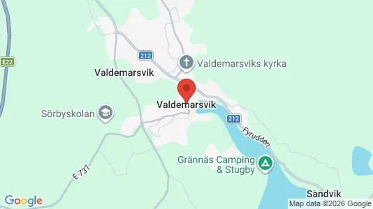 Lägenheter att hyra i Valdemarsvik - kort over placeringen