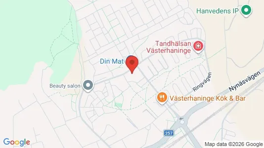 Lägenheter att hyra i Haninge - kort over placeringen