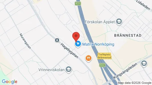 Lägenheter att hyra i Norrköping - kort over placeringen