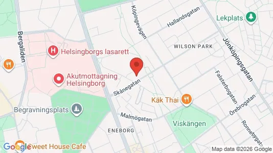 Lägenheter att hyra i Helsingborg - kort over placeringen