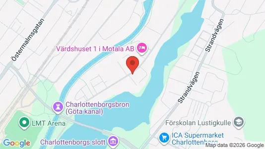 Lägenheter att hyra i Motala - kort over placeringen