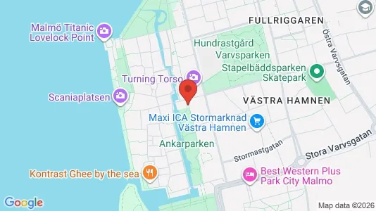 Lägenheter att hyra i Malmö Centrum - kort over placeringen