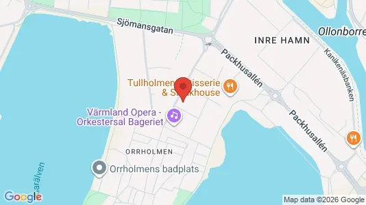 Lägenheter att hyra i Karlstad - kort over placeringen