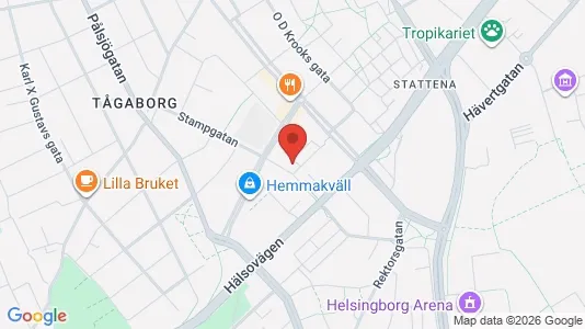 Lägenheter att hyra i Helsingborg - kort over placeringen