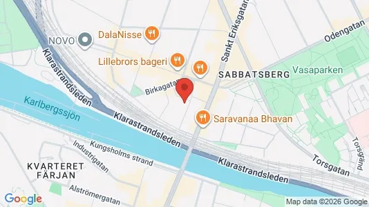 Lägenheter att hyra i Vasastan - kort over placeringen
