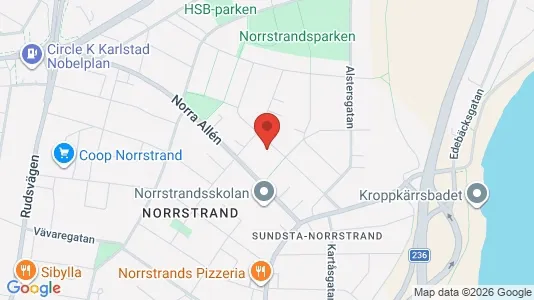 Lägenheter att hyra i Karlstad - kort over placeringen
