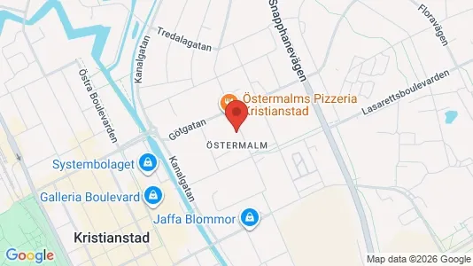 Lägenheter att hyra i Kristianstad - kort over placeringen