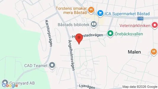 Lägenheter att hyra i Båstad - kort over placeringen
