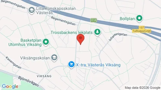 Lägenheter att hyra i Västerås - kort over placeringen
