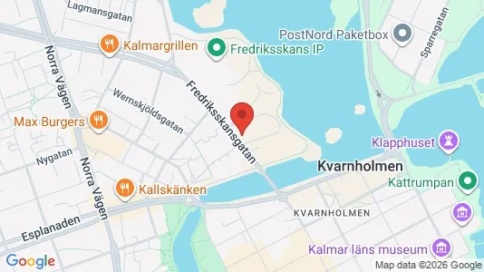 Lägenheter att hyra i Kalmar - kort over placeringen