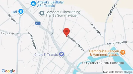Lägenheter att hyra i Tranås - kort over placeringen