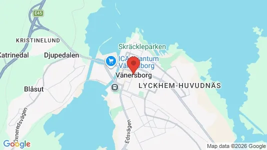 Lägenheter att hyra i Vänersborg - kort over placeringen