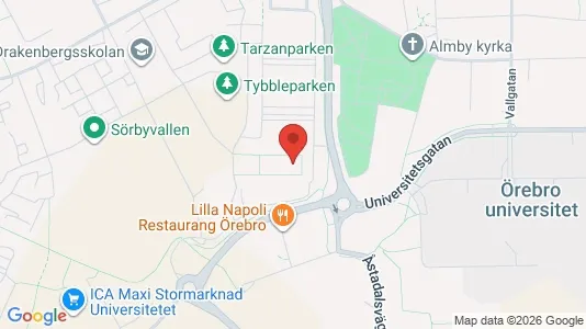 Lägenheter att hyra i Örebro - kort over placeringen