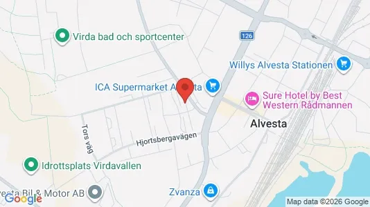 Lägenheter att hyra i Alvesta - kort over placeringen