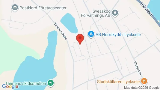 Lägenheter att hyra i Lycksele - kort over placeringen