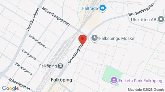 Lägenheter att hyra i Falköping - kort over placeringen