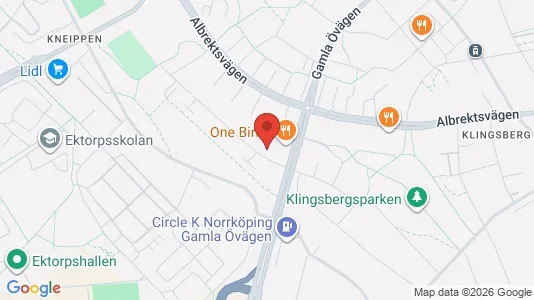 Lägenheter att hyra i Norrköping - kort over placeringen